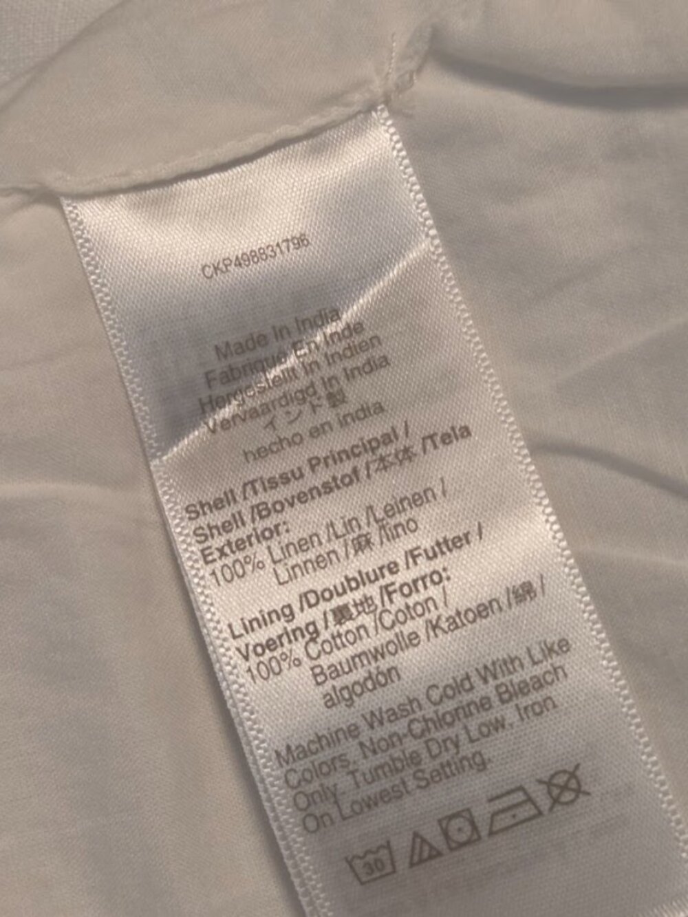 Madewell White 100% Linen Button-Up Tailored Vest - Size 00 - Picture 8 of 10